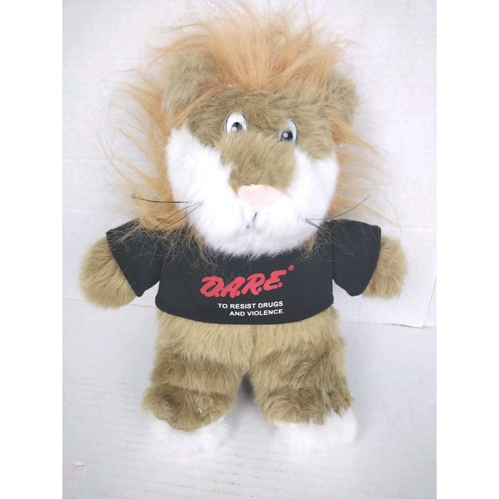 DARE Daren Lion Plush Resist Drugs Abuse Education Stuffed Animal Mascot D.A.R.E
